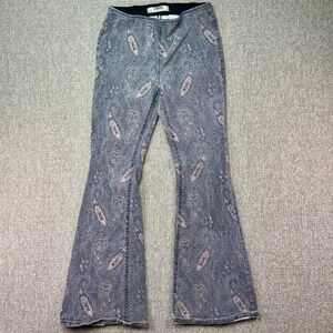 Rock & Roll Denim Bargain Bell Pull On Flare Pants 29x34 Western Boho Retro
